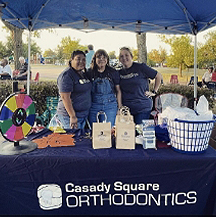 Casady Square Orthodontics table at Oklahoma City community event
