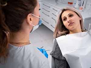 Patient in Oklahoma City frowning with an orthodontic emergency